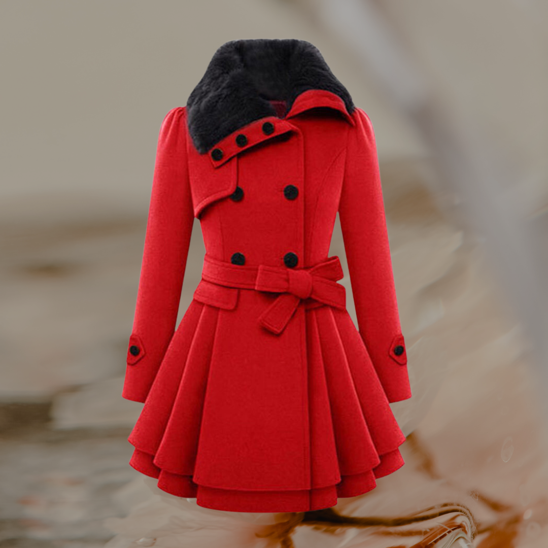 Dyana | Elegante winterjas voor vrouwen met bontkraag, stijlvolle bovenkleding voor koud weer