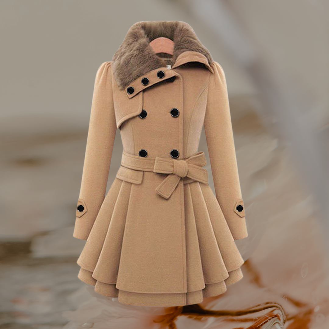 Dyana | Elegante winterjas voor vrouwen met bontkraag, stijlvolle bovenkleding voor koud weer
