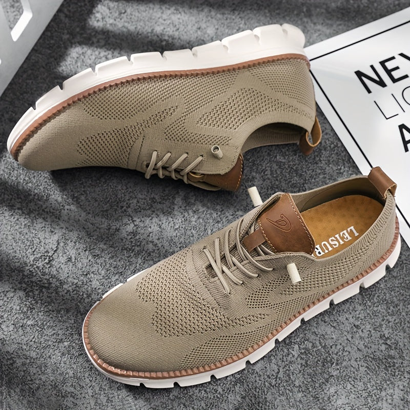 Strideon | Mannen Ademend Gebreide Wandelschoenen - Lichtgewicht Casual Sneakers