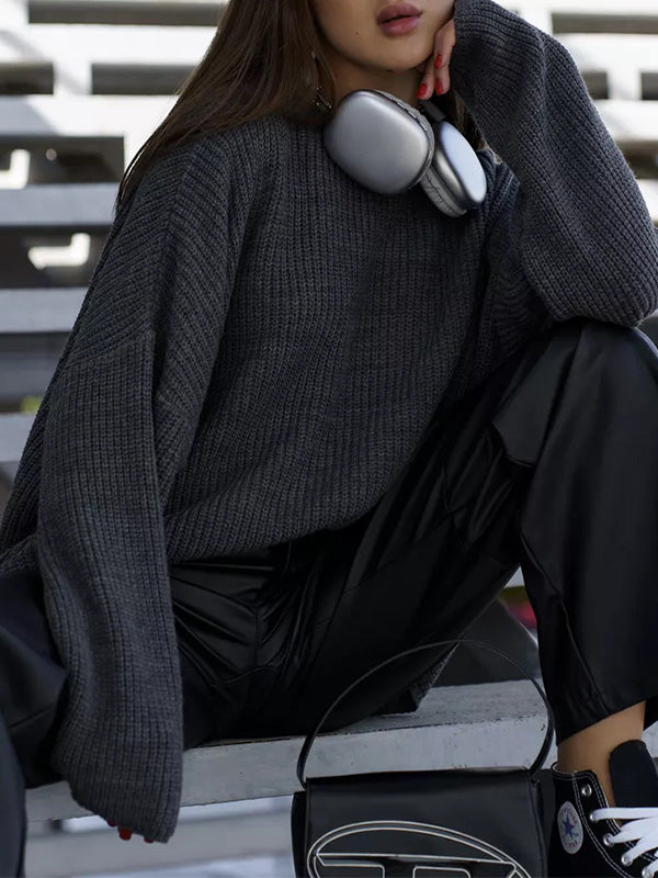 Alejandra | Eenvoudige oversized losse warme trui