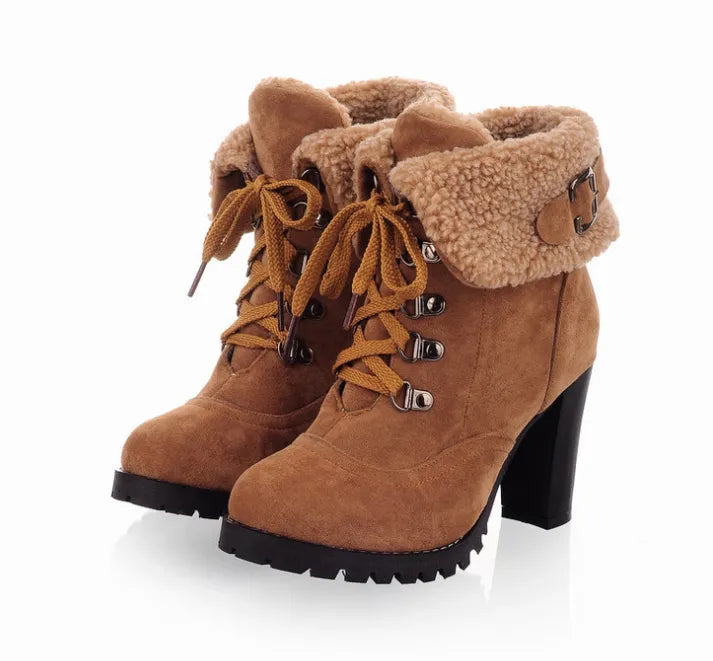 Zuleika | Dames Winterlaarzen met Hak - Stijlvol, Warm, Comfortabel, Antislip Ontwerp
