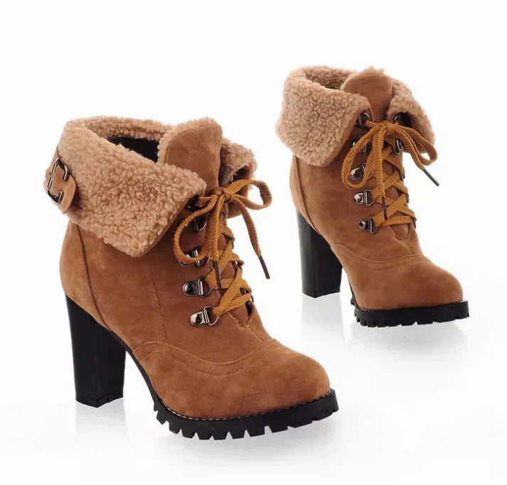 Zuleika | Dames Winterlaarzen met Hak - Stijlvol, Warm, Comfortabel, Antislip Ontwerp