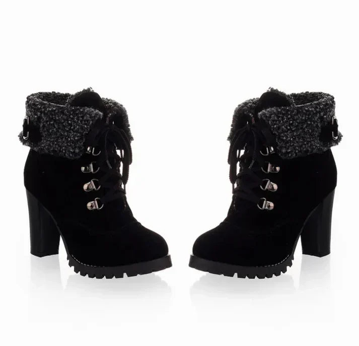 Zuleika | Dames Winterlaarzen met Hak - Stijlvol, Warm, Comfortabel, Antislip Ontwerp