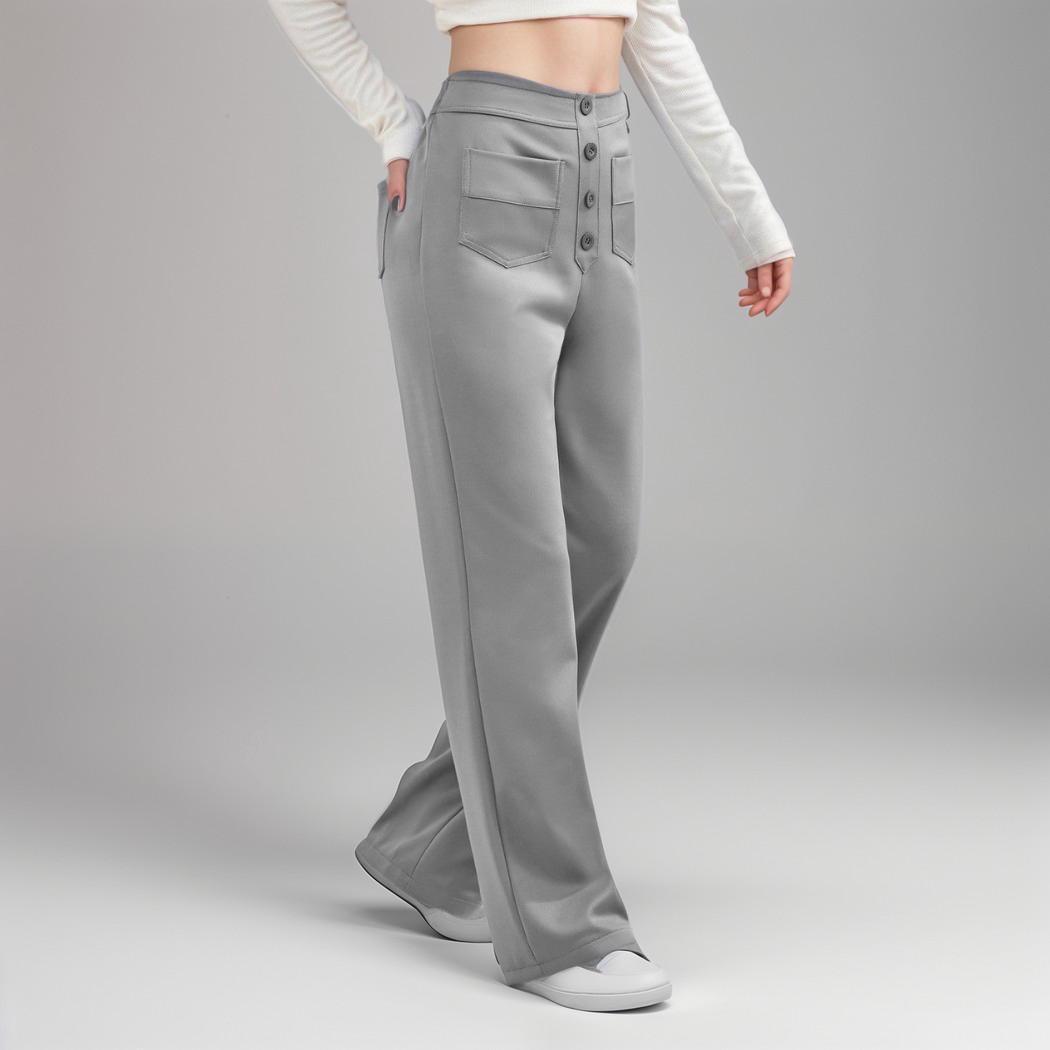 Varda | High Waisted Stretch Women's Trousers - Versatile Casual Pants