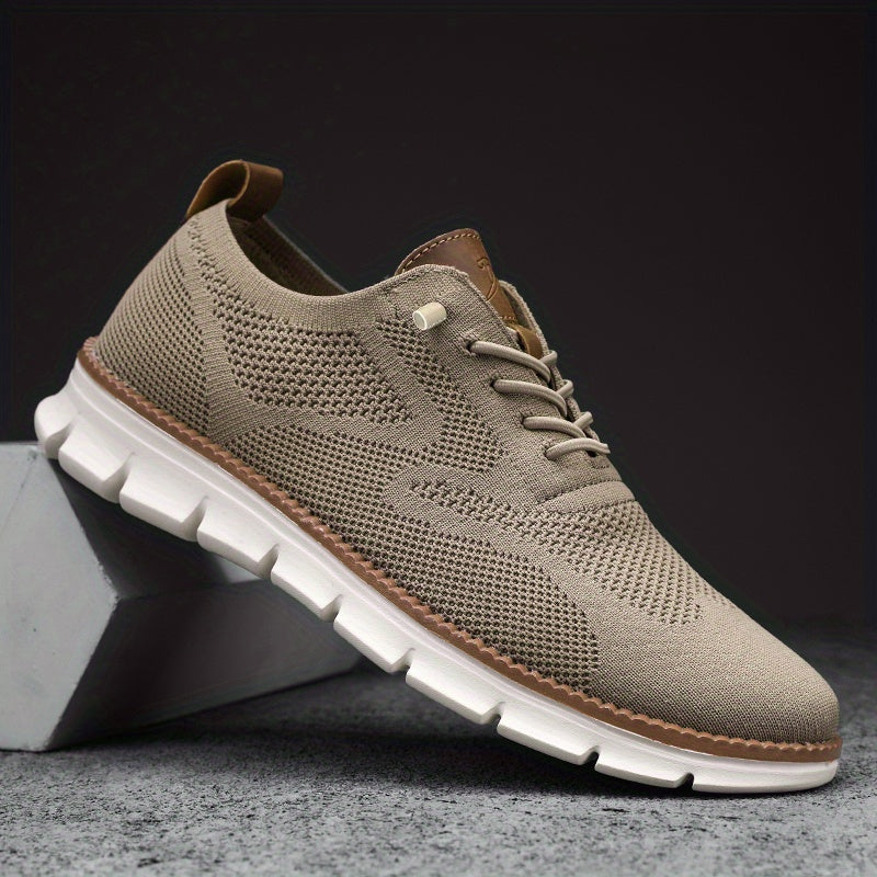 Strideon | Mannen Ademend Gebreide Wandelschoenen - Lichtgewicht Casual Sneakers