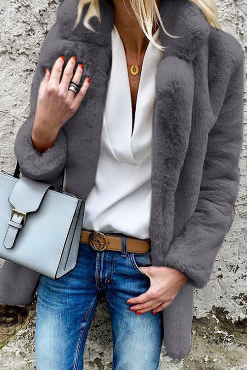 Jammy | Elegant winter warm fluffy coat