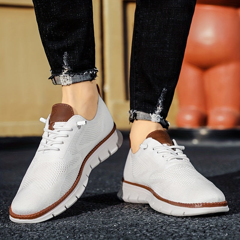 Strideon | Mannen Ademend Gebreide Wandelschoenen - Lichtgewicht Casual Sneakers