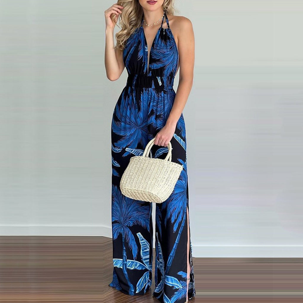 Dayna - geblümter Jumpsuit mit weitem Bein