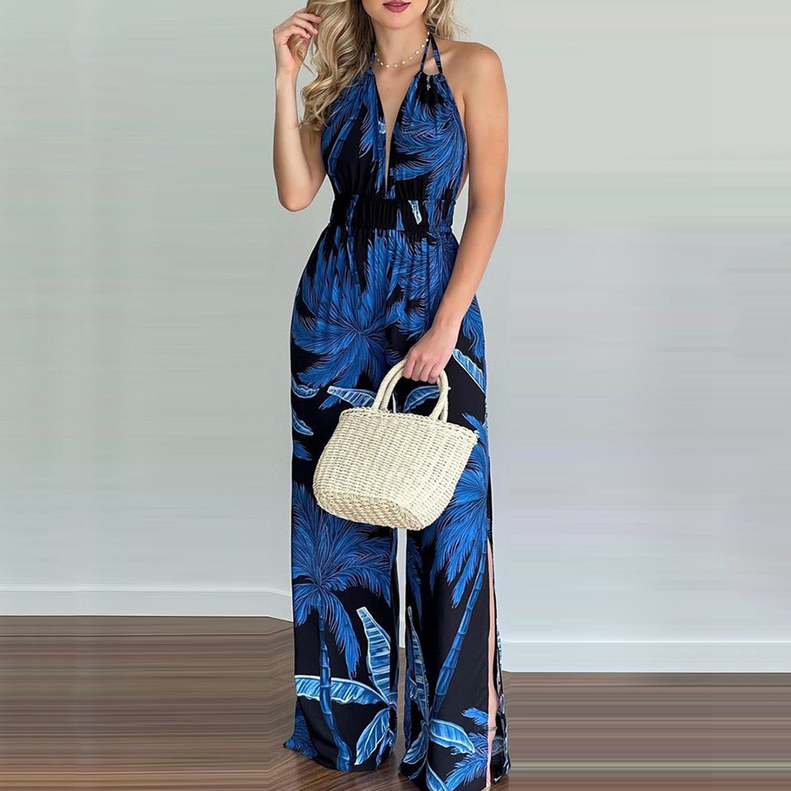 Dayna - geblümter Jumpsuit mit weitem Bein
