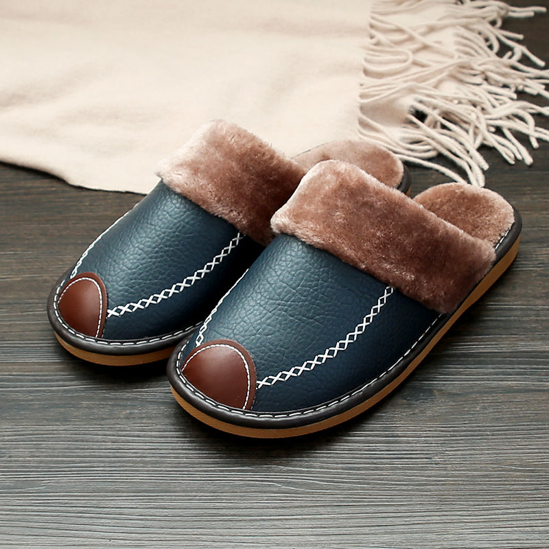 CozyFusion | Unisex Leren Pluche Fleece Knusse Pantoffels - Ideaal voor Wintercomfort