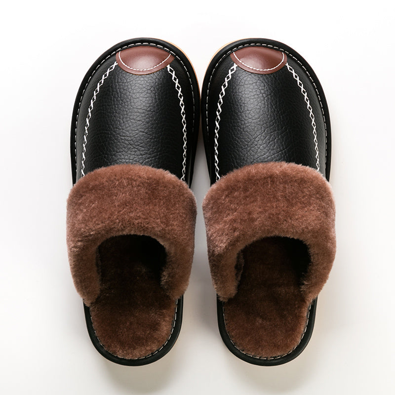 CozyFusion | Unisex Leren Pluche Fleece Knusse Pantoffels - Ideaal voor Wintercomfort