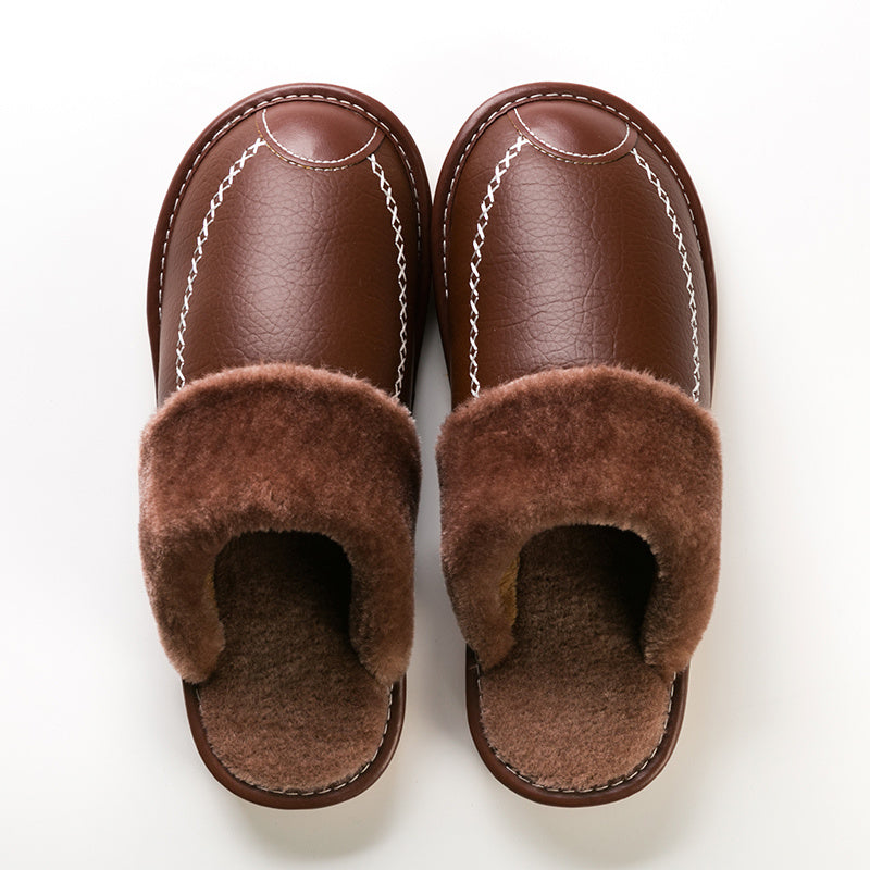 CozyFusion | Unisex Leren Pluche Fleece Knusse Pantoffels - Ideaal voor Wintercomfort