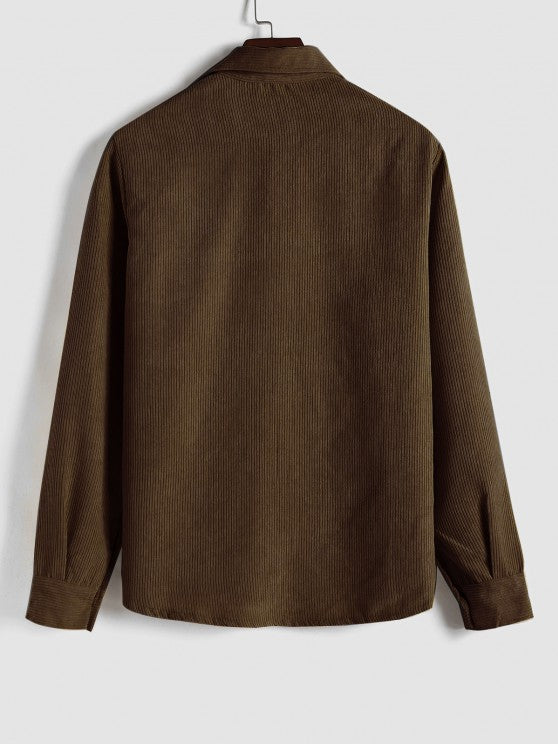 Yorien | Heren Corduroy Overhemd met Lange Mouwen – Klassiek, Veelzijdig en Stijlvol