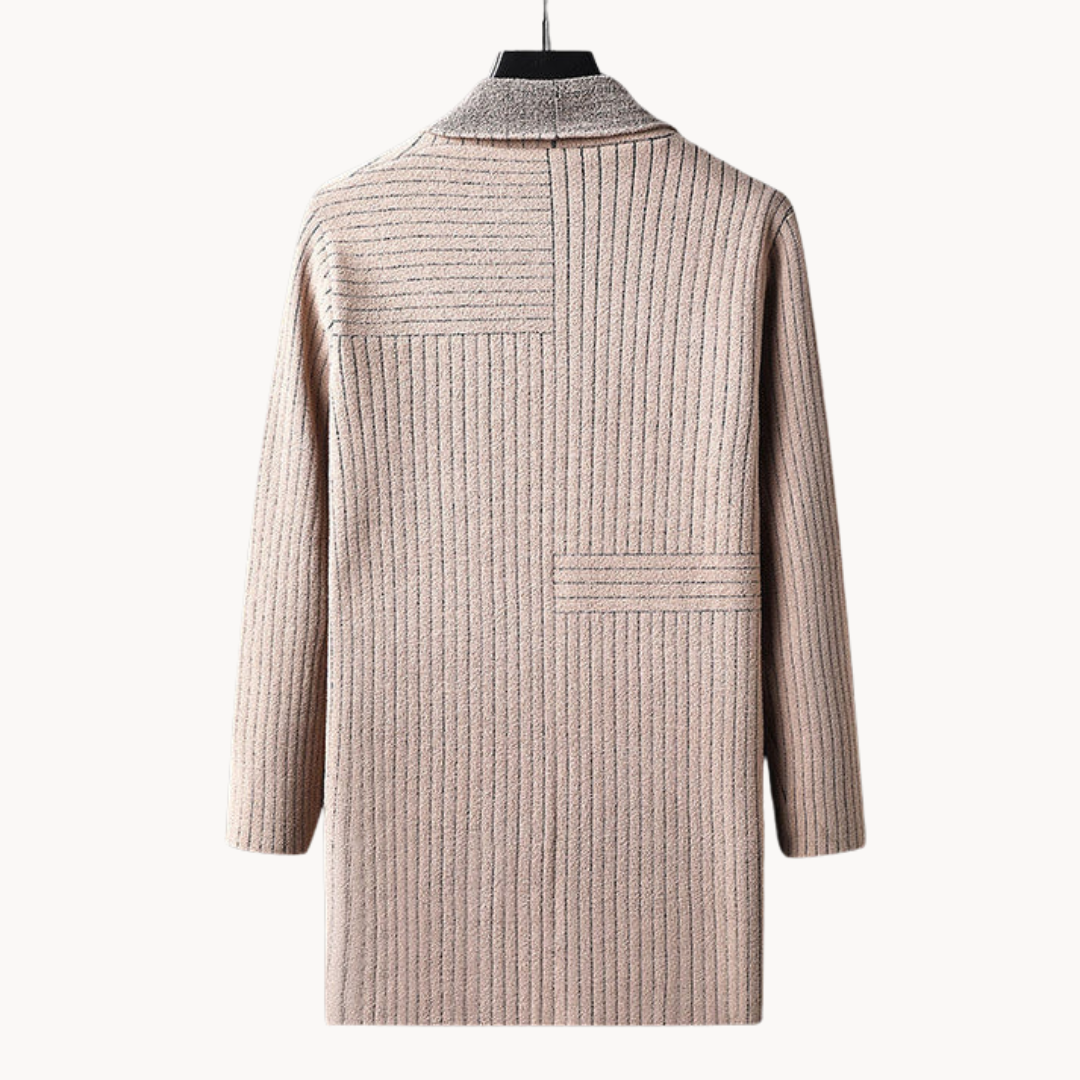 Kellan | Heren Elegant Lang Gebreid Vest met Open Front - Casual & Stijlvol