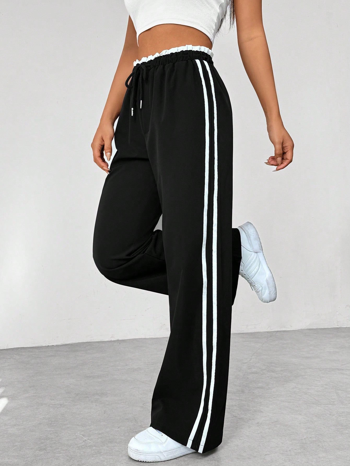 Mimoza | Sportieve damesbroek met wijde pijpen - Casual Comfortabele Broek