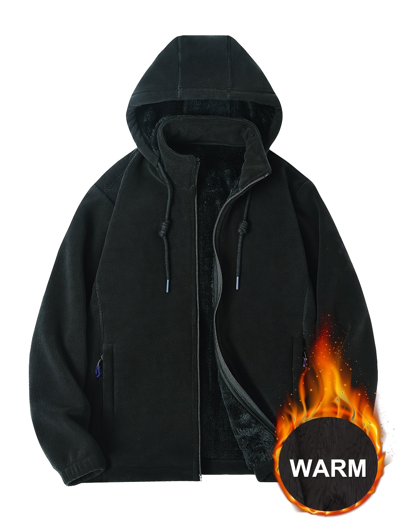 Aislyn | Women's Fleece Winter Jacket - Warm Hooded Coat, Thick Lining, Zipper Pockets, Regular Fit
