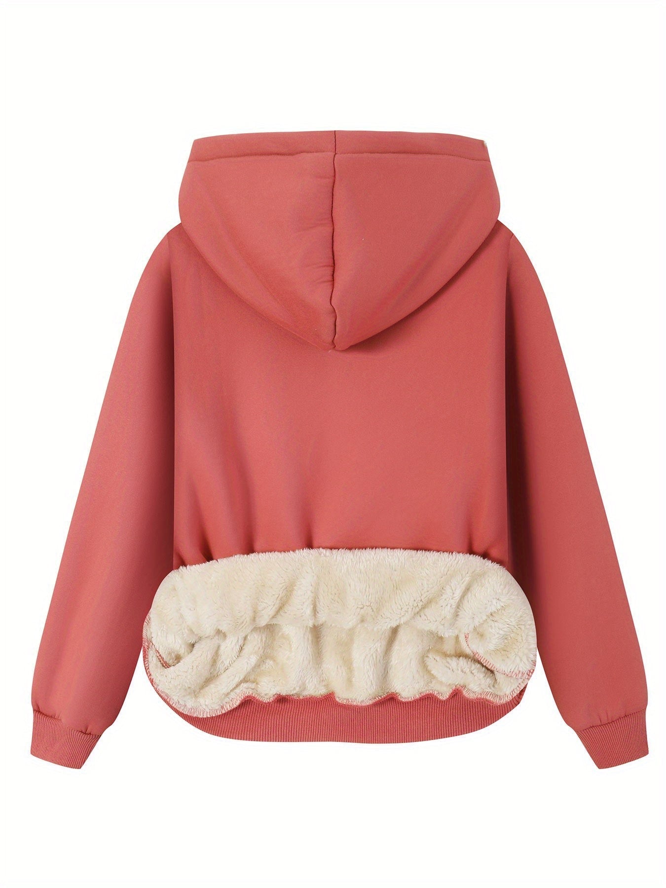 Solene | Fleece Hoodie met Bloemenprint - Warme Pullover Sweatshirt voor Casual Dragen voor Dames