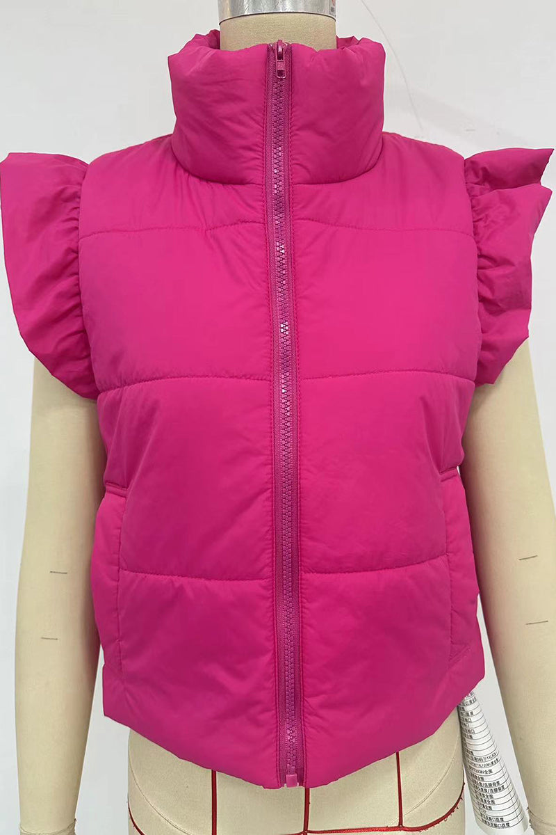 Estrella | Elegant gewatteerd vest met mandarijnkraag en rits