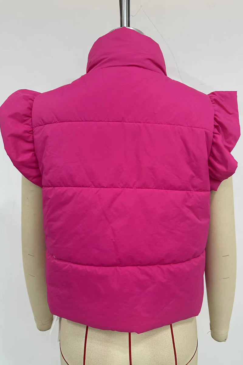 Estrella | Elegant gewatteerd vest met mandarijnkraag en rits