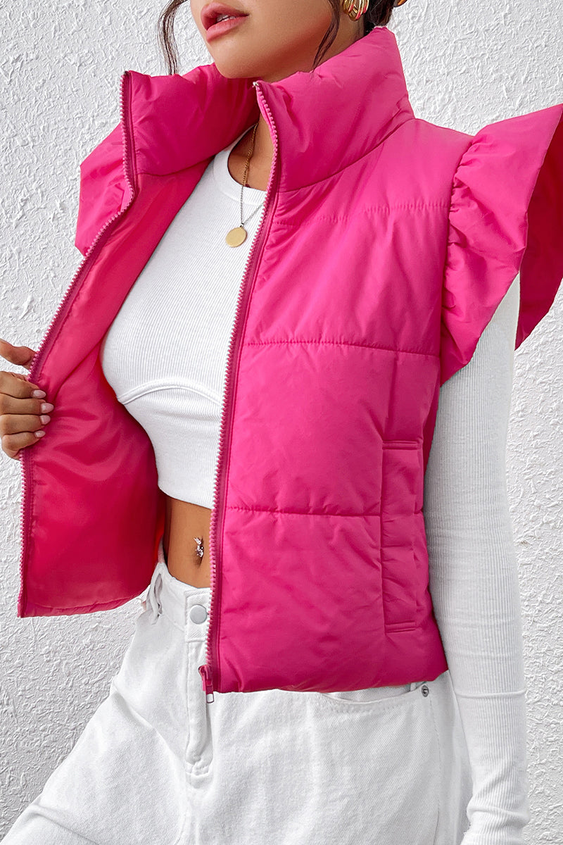 Estrella | Elegant gewatteerd vest met mandarijnkraag en rits