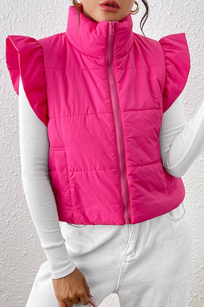 Estrella | Elegant gewatteerd vest met mandarijnkraag en rits