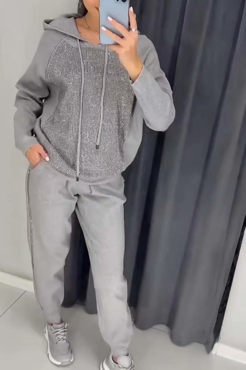 Elsyra | SparkleEase Hoodie- en broekenset voor dames – Comfortabele casual loungewear