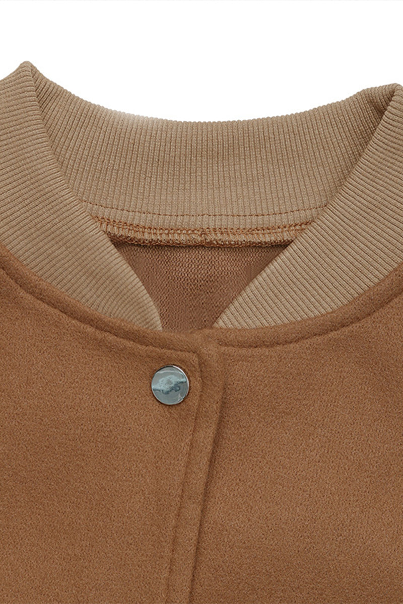 Audrina | Bomberjack voor dames met zakken, drukknoopsluiting, casual bovenkleding voor herfst en winter