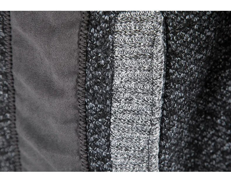 Xavier | Heren winter warme full-zip jas met kraag - Comfortabele gebreide casual bovenkleding voor koud weer