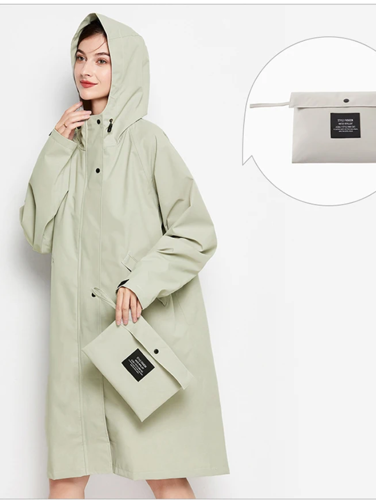 Anna | Waterdichte en winddichte regenjas voor dames met verstelbare capuchon, lichtgewicht outdoorjas