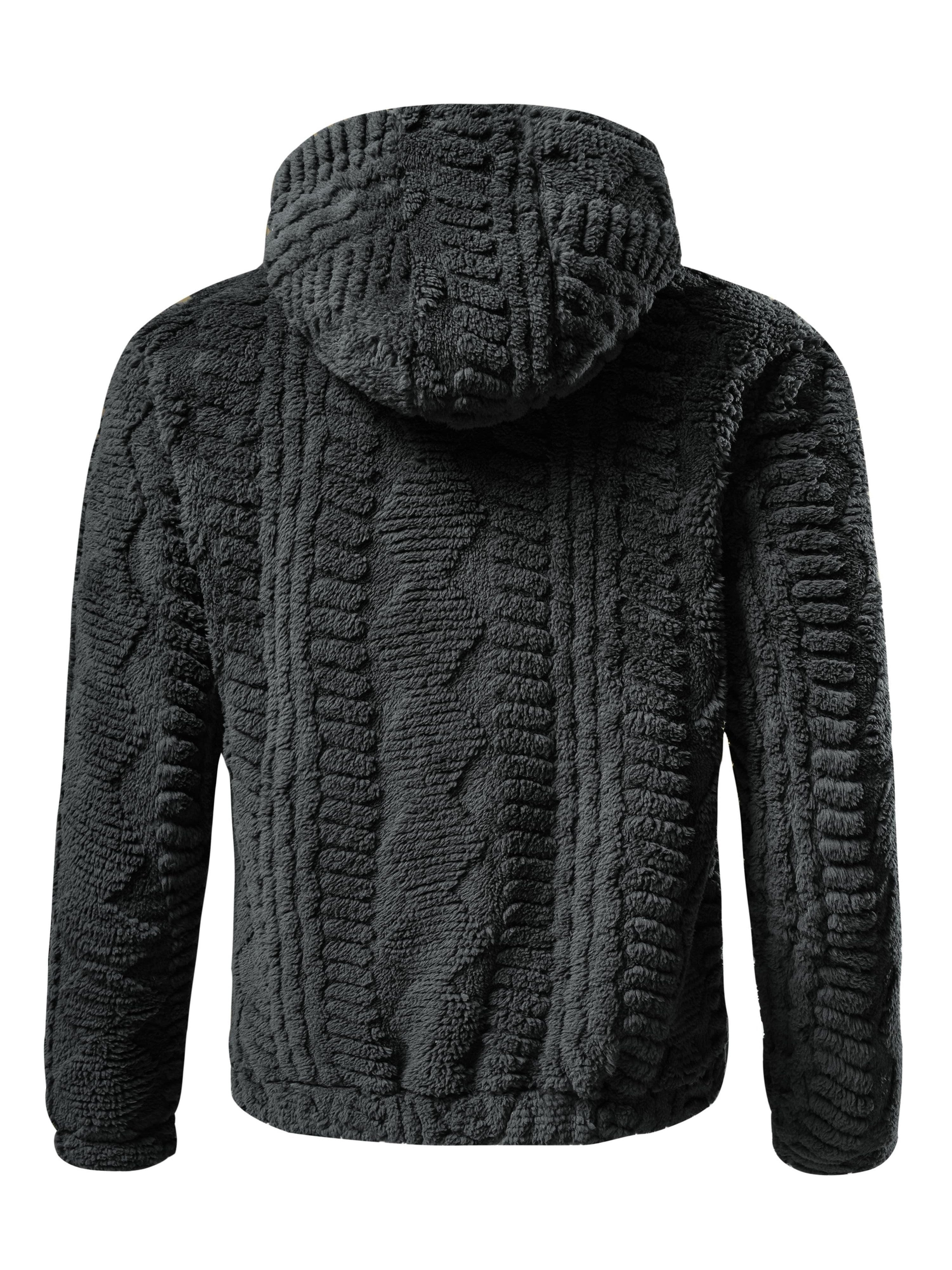 Taven | Lichtgewicht effen hoodiejas voor heren – Warme jas met ritssluiting en lange mouwen