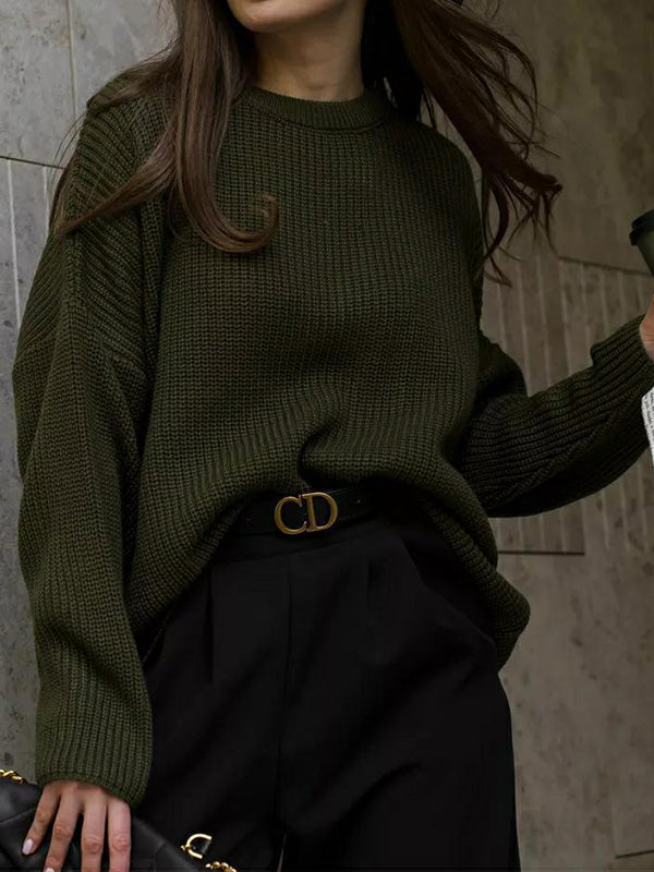 Alejandra | Eenvoudige oversized losse warme trui