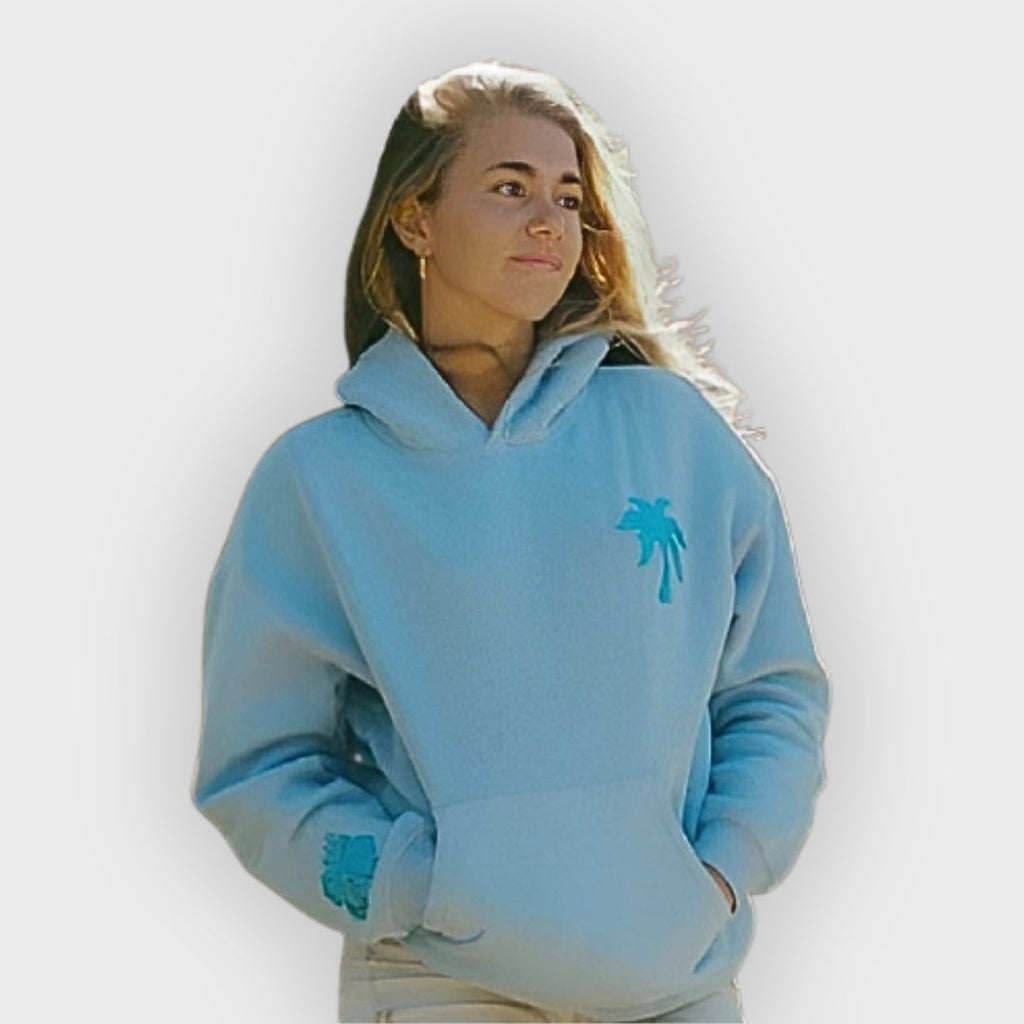 Irish | Oversized hoodie voor dames van katoenmix, geborduurd ontwerp op de rug, casual sweatshirt