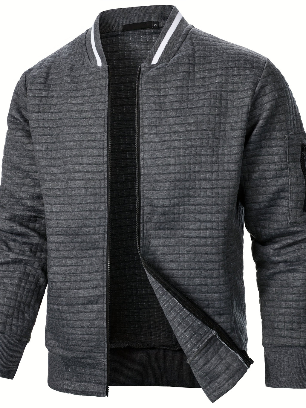 Chronix | Herenrits met staande kraag Casual gebreide polyester bovenkleding