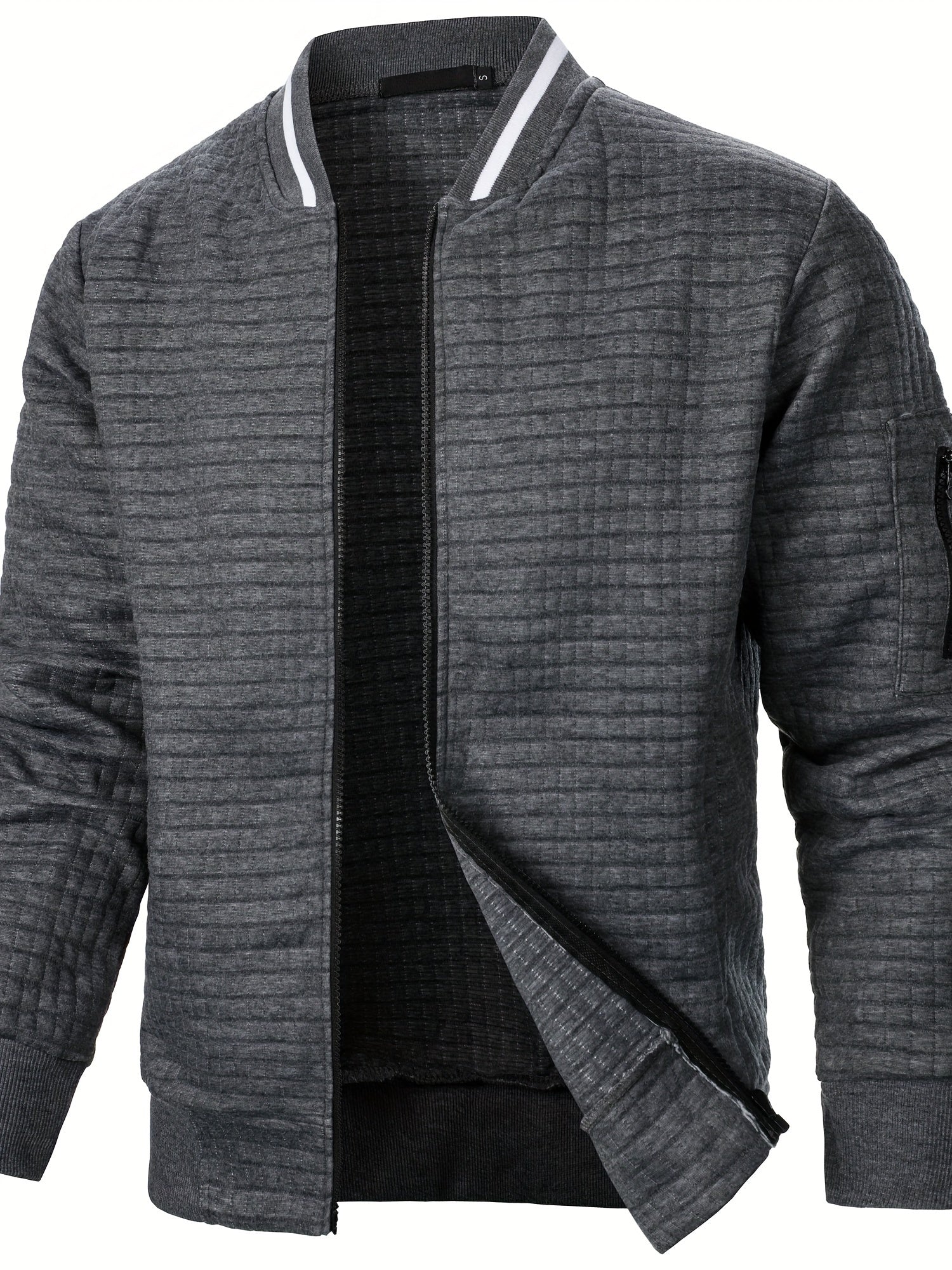 Chronix | Herenrits met staande kraag Casual gebreide polyester bovenkleding