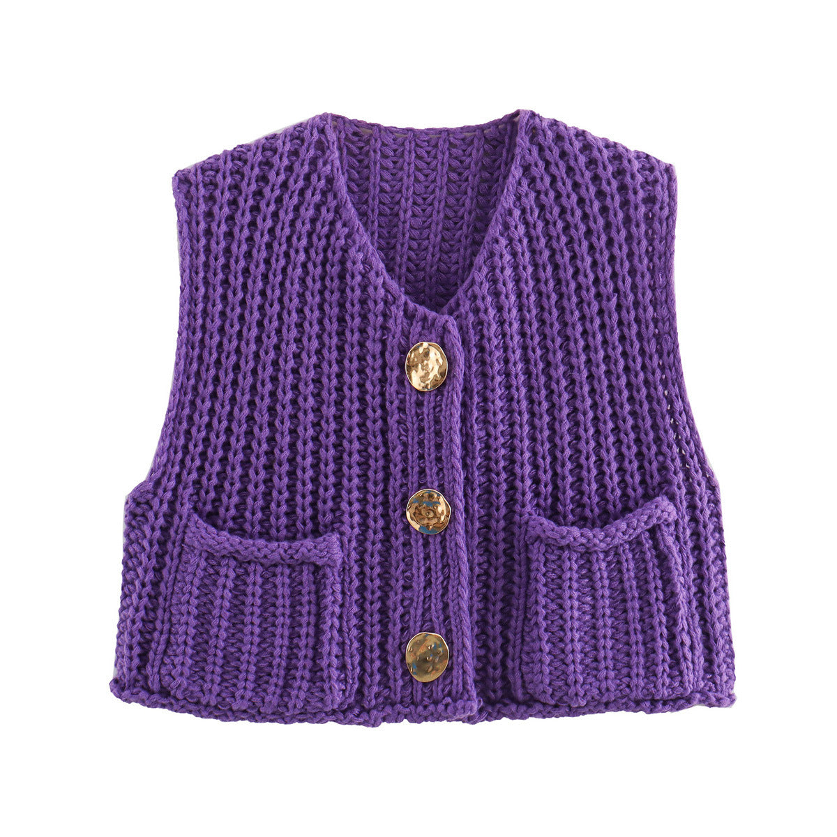 Minda | Elegant mouwloos kort gebreid vest