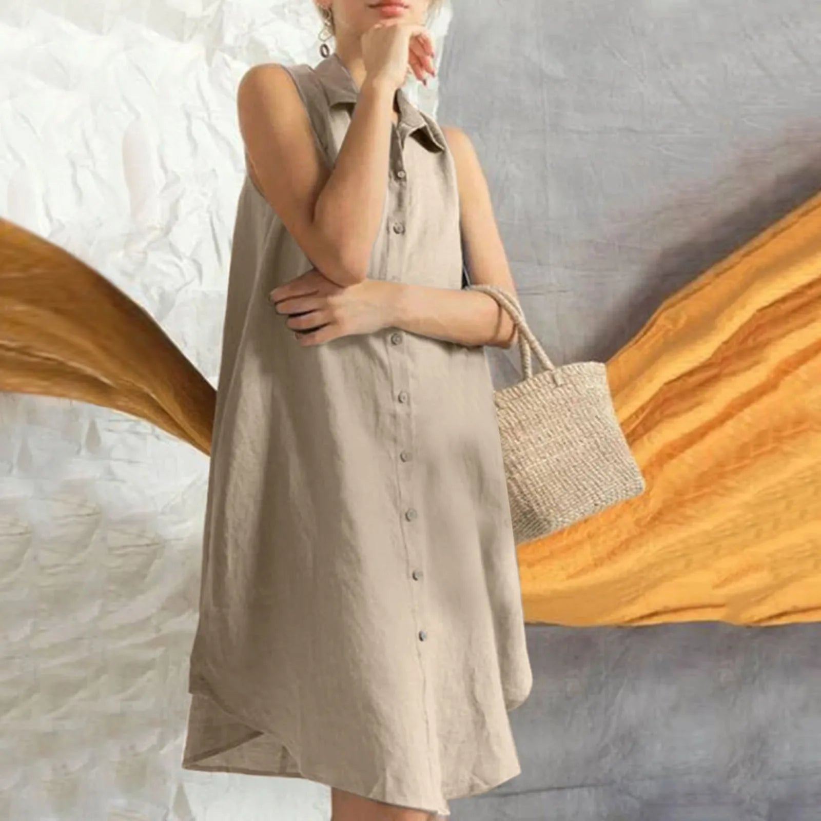 Sleeveless shirt dress - Larissa