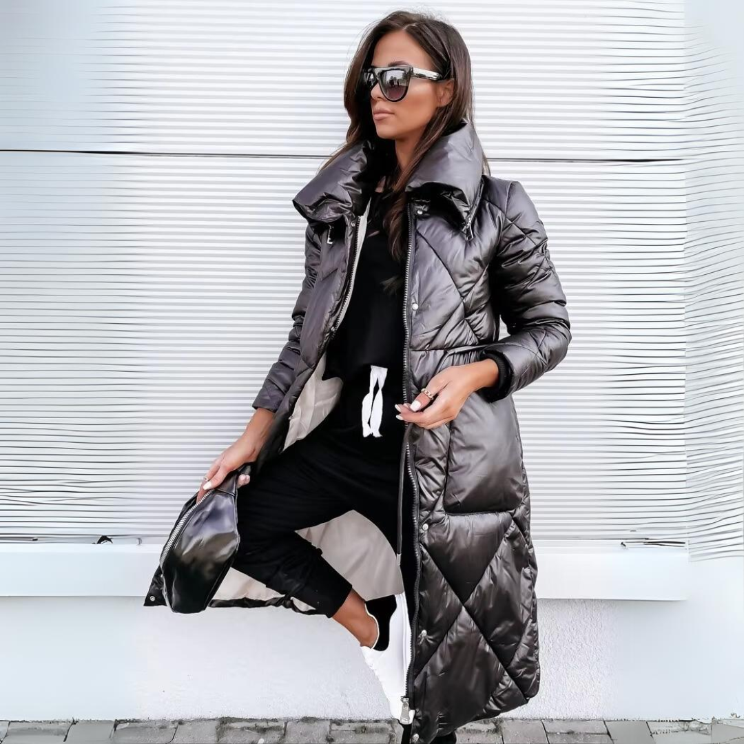 Zareen | Chique pufferjas voor dames – Lichtgewicht, waterafstotende winterjas met capuchon