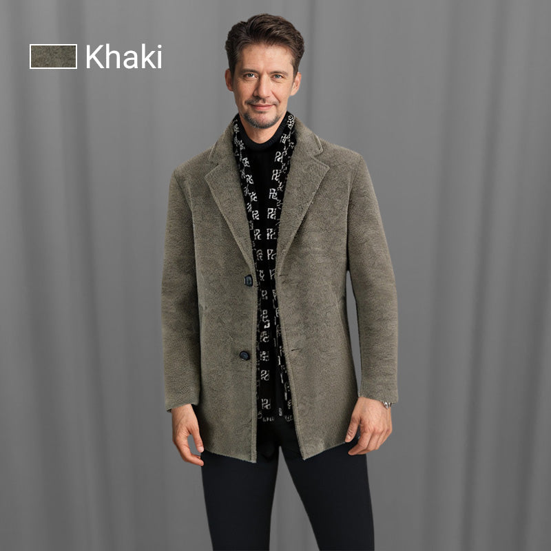 Dallen | Heren tweedjas met witte eendendonsvoering – luxe winterjas, casual en zakelijke kleding