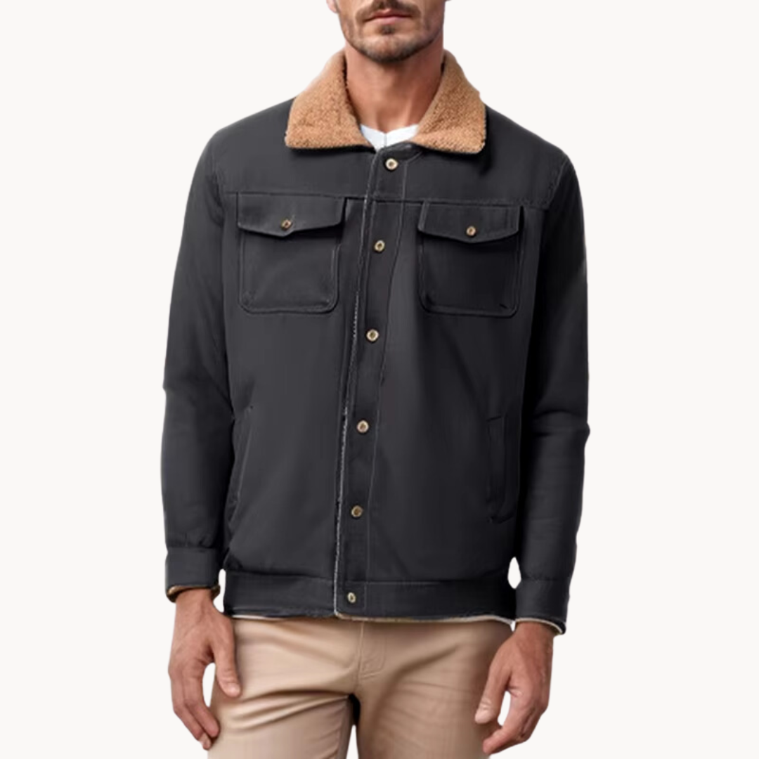Quade | Heren fleece gevoerde jas - warme casual bovenkleding