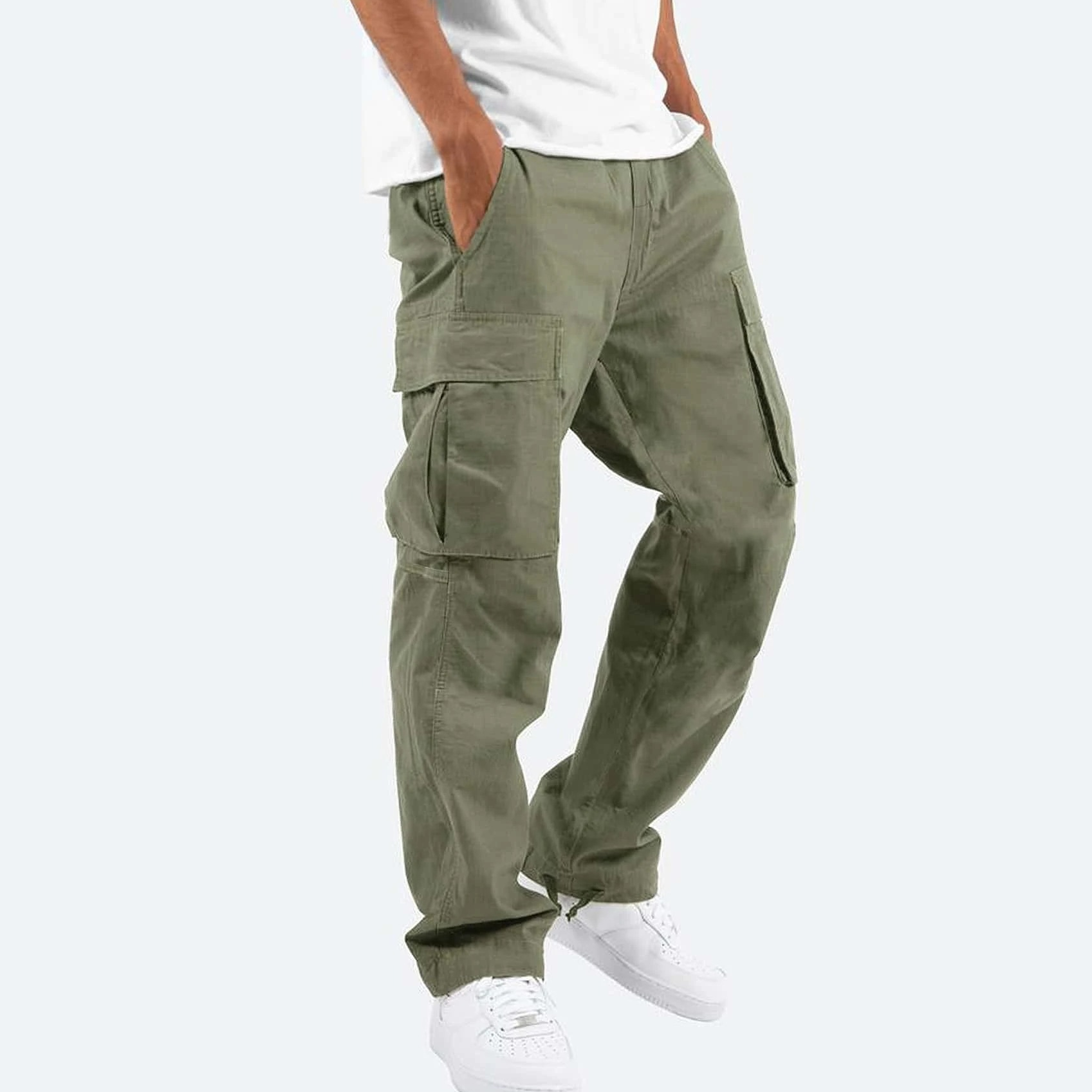 Eldrovic | Pantalon cargo confortable pour homme – Pantalon de travail et de loisirs avec de multiples poches et une coupe résistante