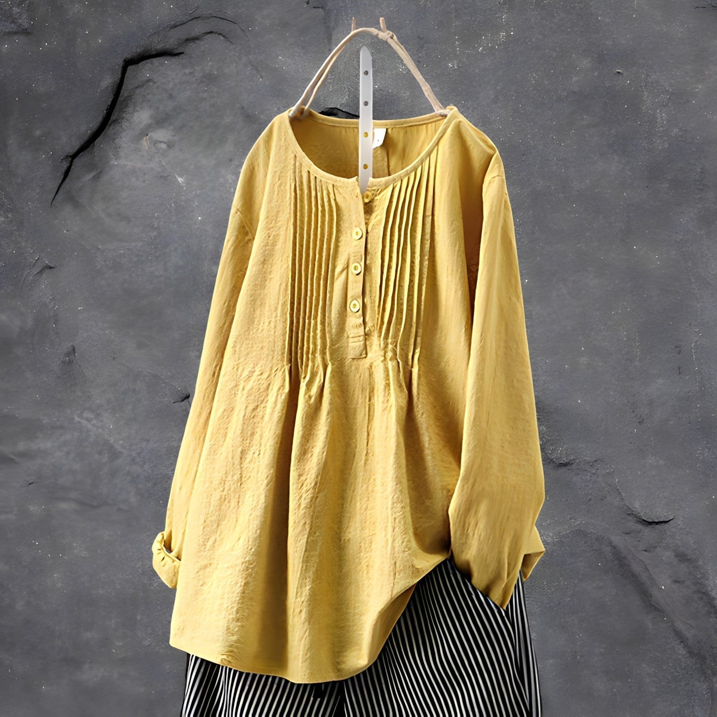 Thaliryn | Tuniek voor dames met relaxte pasvorm – Elegante, casual blouse met lange mouwen
