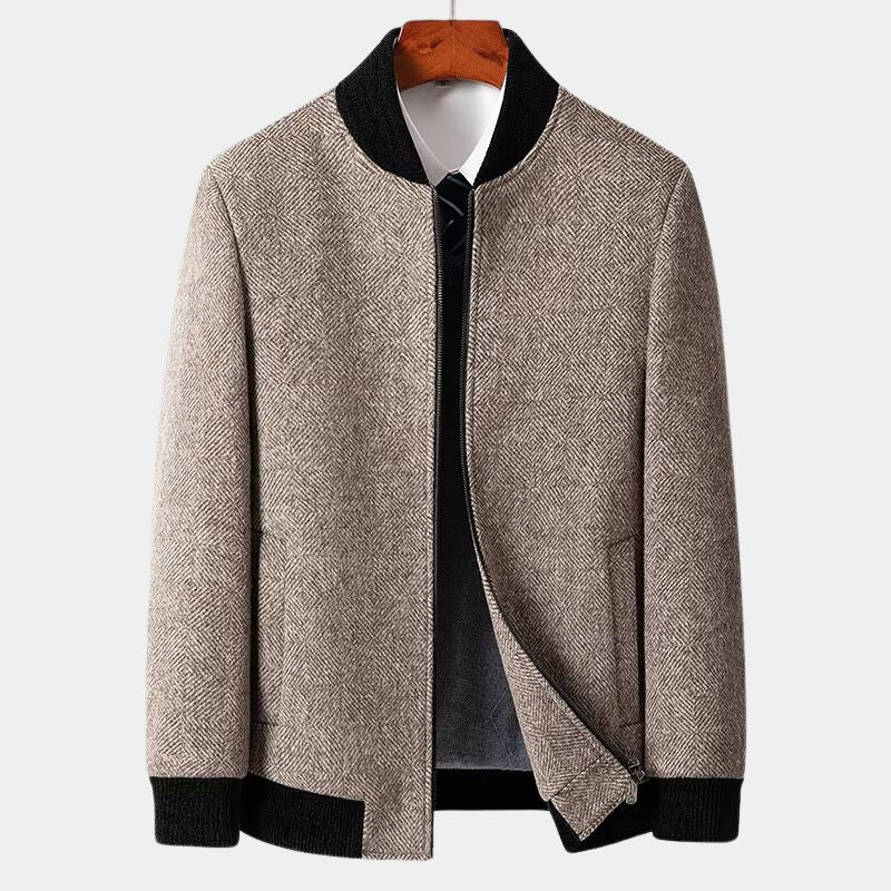 Irynnor | Luxe wollen jas voor heren – volledige ritssluiting, hoogwaardige warme winterjas