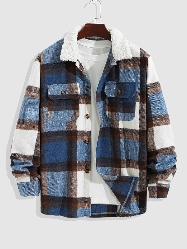 Jaeger | Heren Wollen Blend Geruite Overhemdjas - Warme & Stijlvolle Bovenkleding