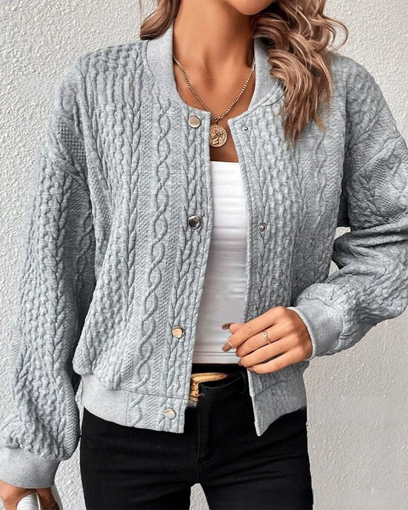 Fallyn | Blouson bomber à torsades pour femme, confortable et élégant pour les temps froids