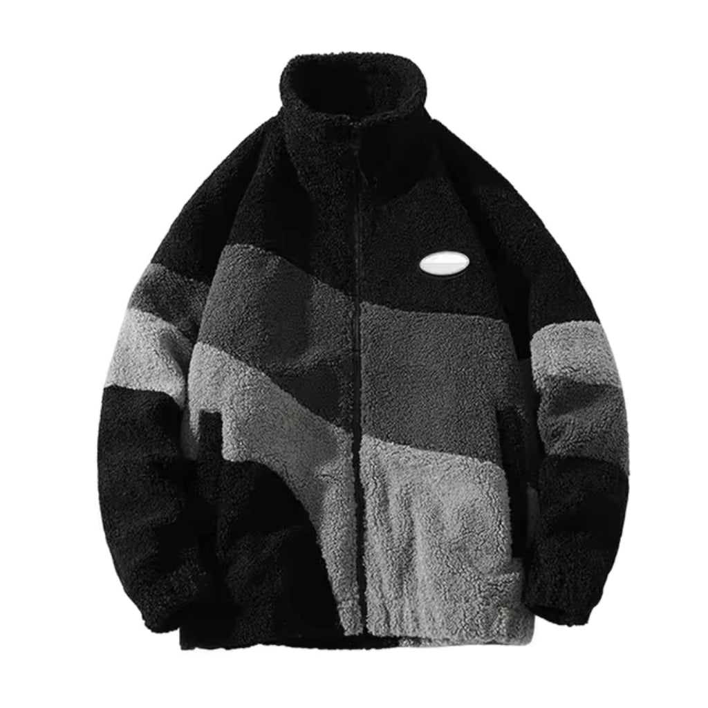 Hadeon | Heren Teddy Pluche winterjack - Staande kraag, knus en stijlvol