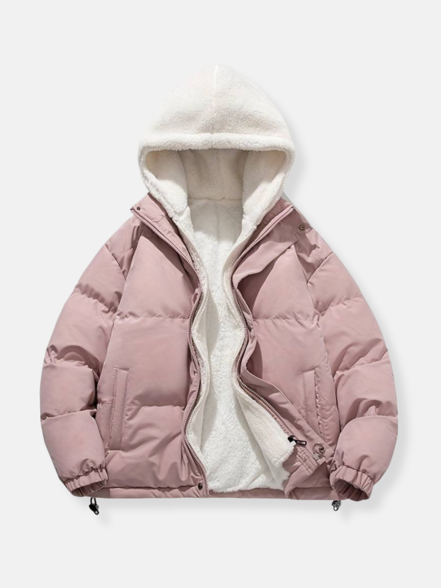 Meleia | Winterpufferjack voor dames met capuchon - Warme, waterdichte & geïsoleerde jas voor koud weer