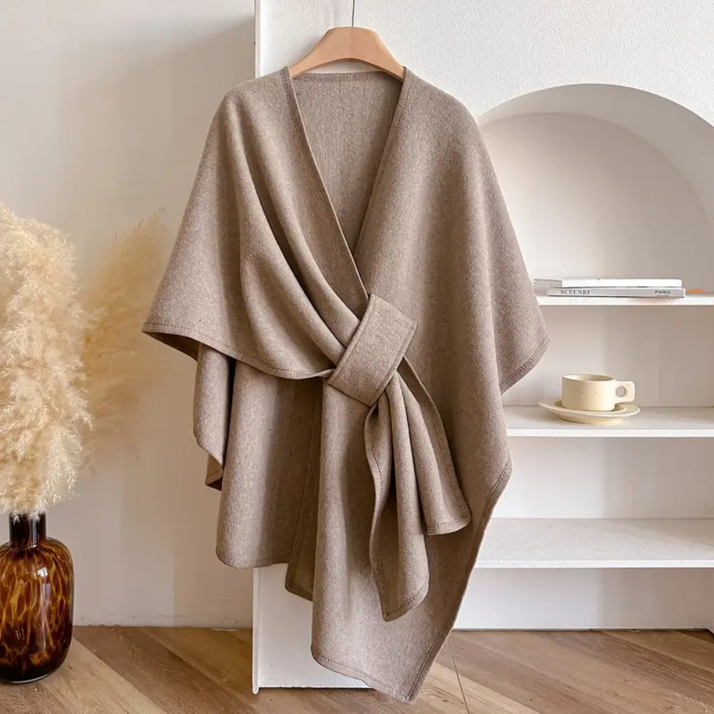 Cariselle | Damesjas met sjaalkraag – Winddichte winterjas met elegante drapering, lichtgewicht en stijlvol