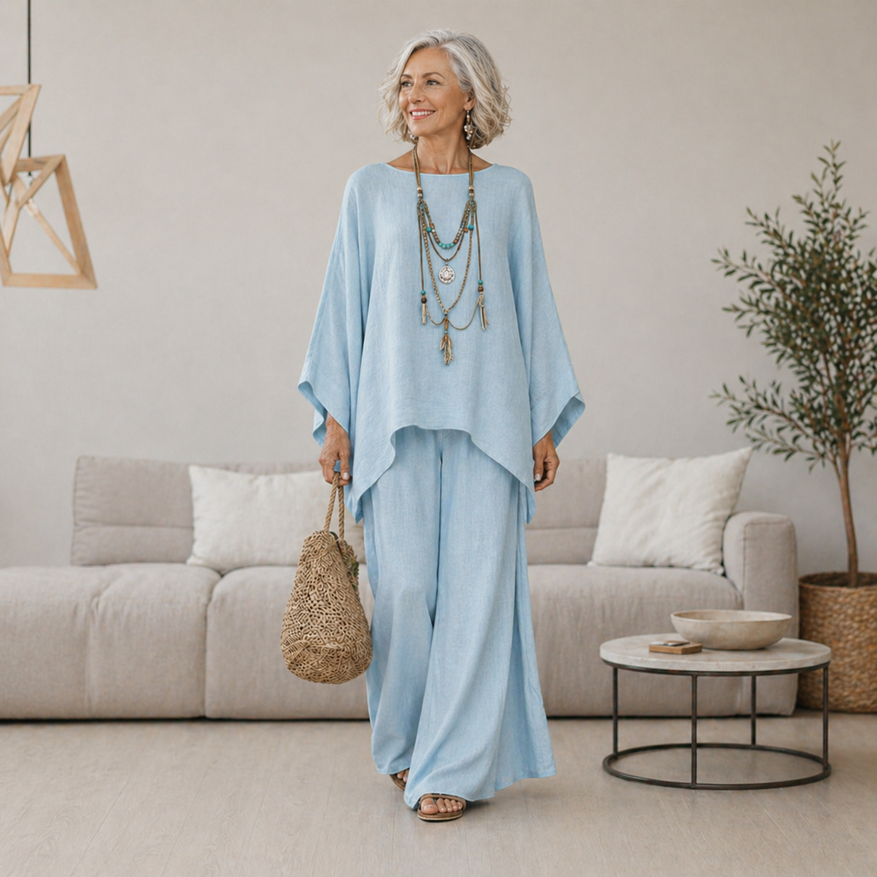 Pavia | Casual, soepelvallende set – tweedelige bijpassende outfit voor dames