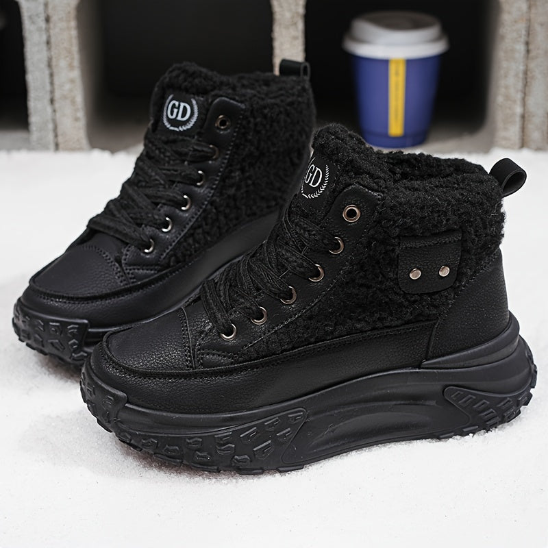 SnugSneaks | Dames Snowboots met Fleece Voering, Chunky Zool – Warme Winter Sneakers