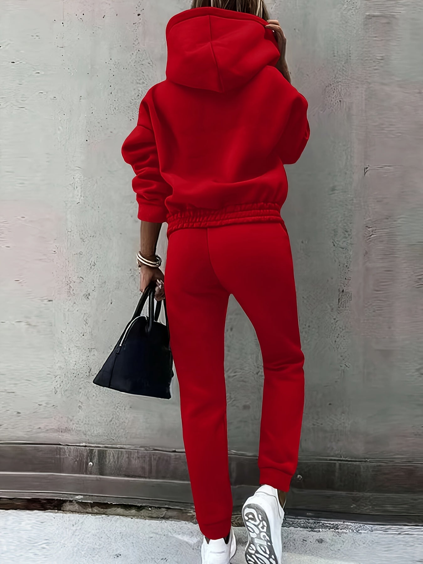 Ximena | Dames Hoodie & Sweatbroek Set - Pullover met lange mouwen, Joggers met koord, Casual Outfit